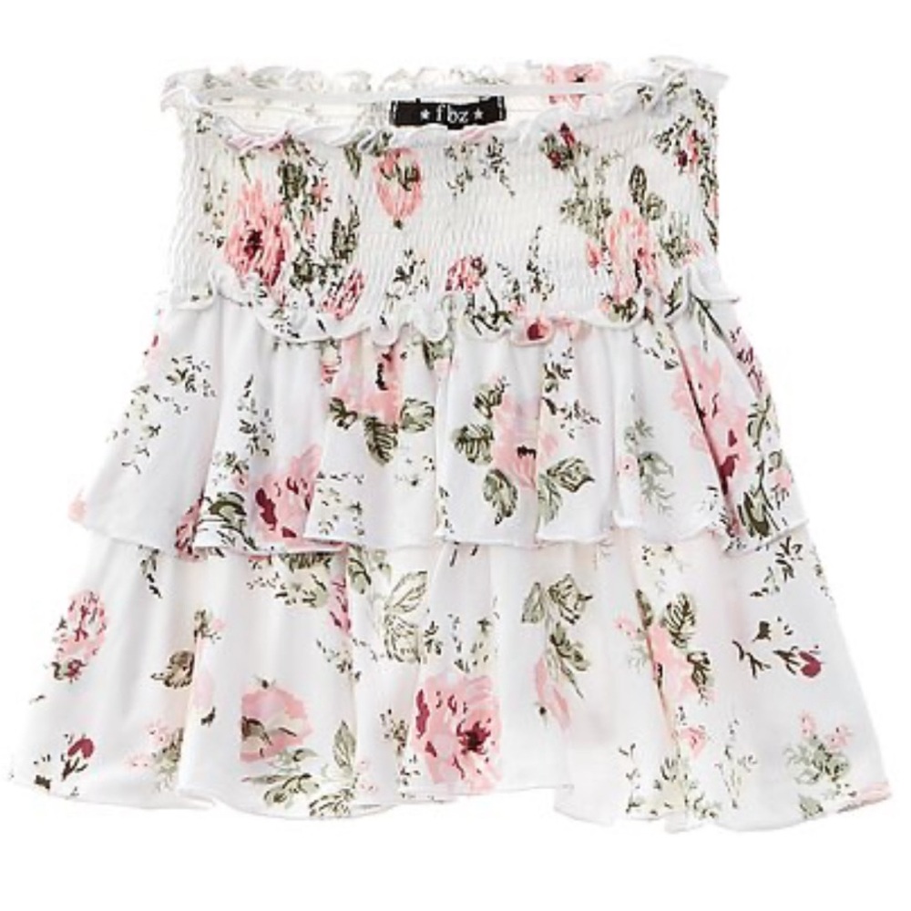 Girls tiered skirt with elastic waist size large